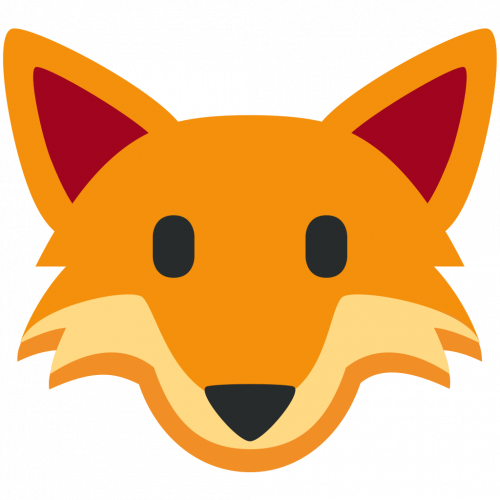 A fox emoji